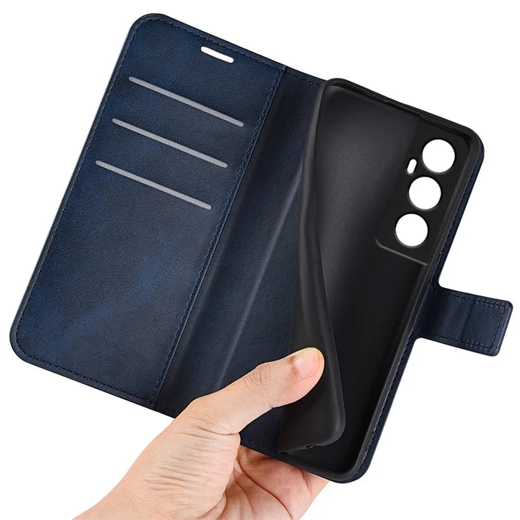 For Realme C65 4G Wallet Case Square Magnetic Clasp Leather Phone Cover