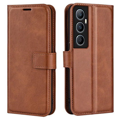 For Realme C65 4G Wallet Case Square Magnetic Clasp Leather Phone Cover