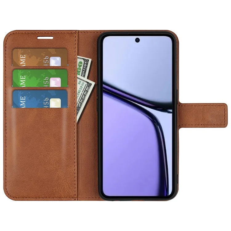For Realme C65 4G Wallet Case Square Magnetic Clasp Leather Phone Cover