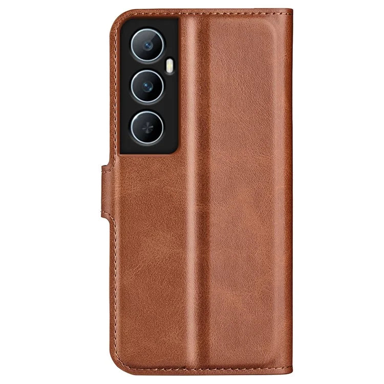 For Realme C65 4G Wallet Case Square Magnetic Clasp Leather Phone Cover