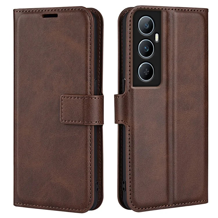 For Realme C65 4G Wallet Case Square Magnetic Clasp Leather Phone Cover