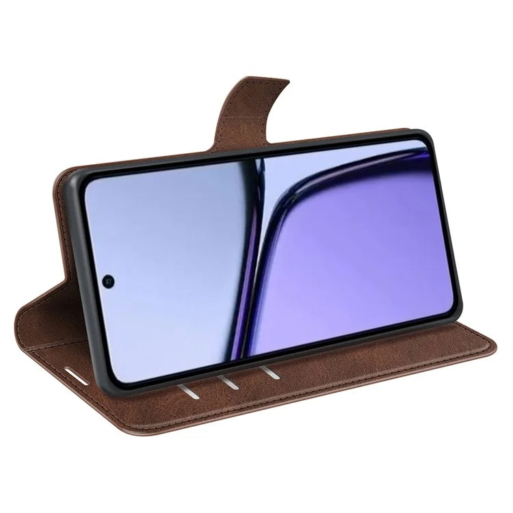 For Realme C65 4G Wallet Case Square Magnetic Clasp Leather Phone Cover