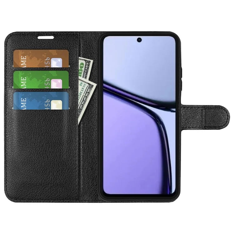 For Realme C65 4G Wallet Phone Case Litchi Texture Leather Flip Cover