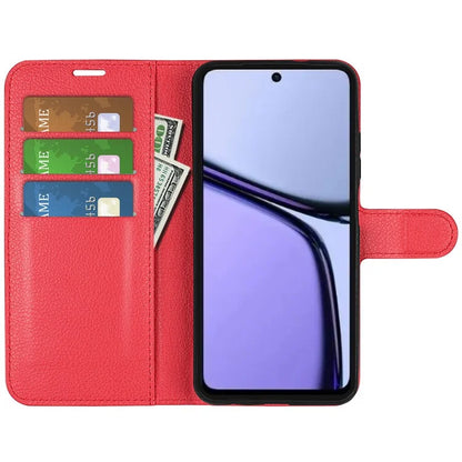 For Realme C65 4G Wallet Phone Case Litchi Texture Leather Flip Cover