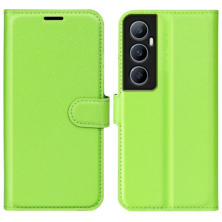 For Realme C65 4G Wallet Phone Case Litchi Texture Leather Flip Cover