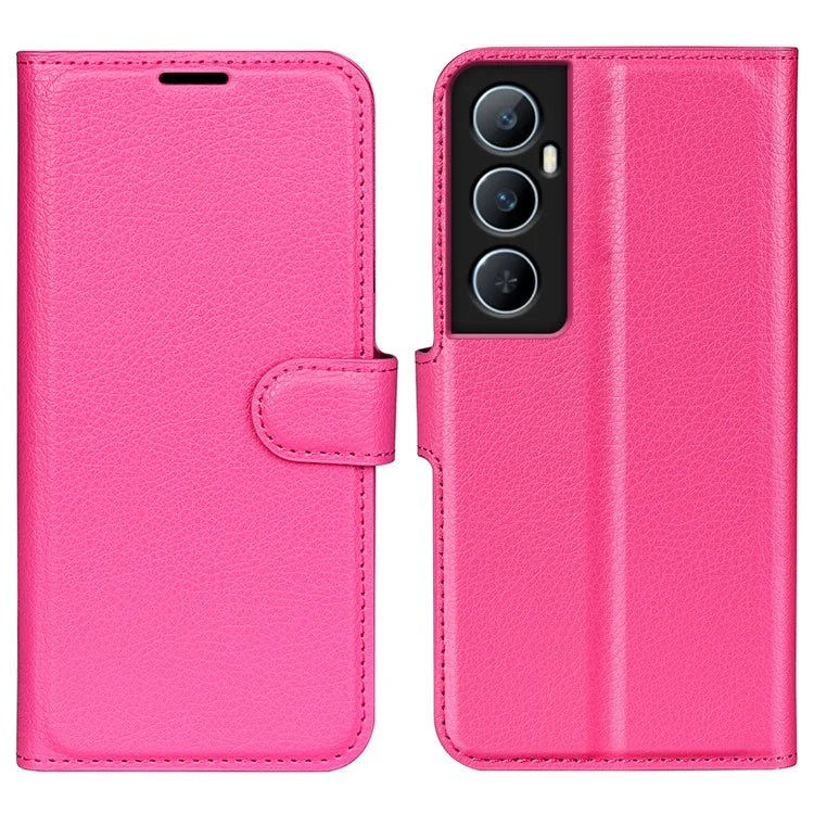For Realme C65 4G Wallet Phone Case Litchi Texture Leather Flip Cover