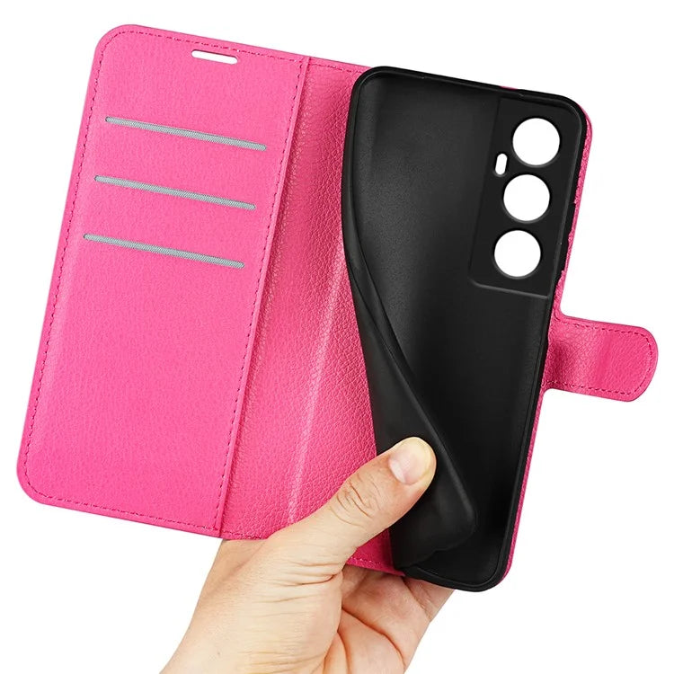 For Realme C65 4G Wallet Phone Case Litchi Texture Leather Flip Cover