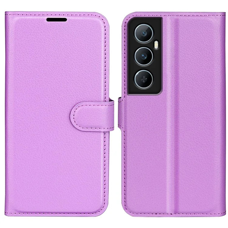 For Realme C65 4G Wallet Phone Case Litchi Texture Leather Flip Cover