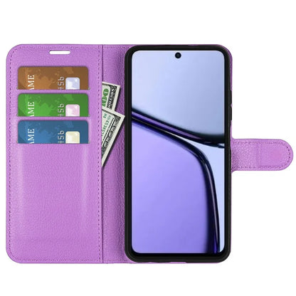 For Realme C65 4G Wallet Phone Case Litchi Texture Leather Flip Cover