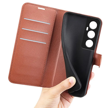For Realme C65 4G Wallet Phone Case Litchi Texture Leather Flip Cover