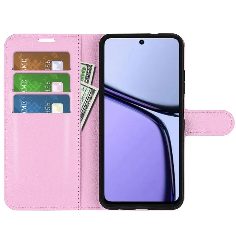 For Realme C65 4G Wallet Phone Case Litchi Texture Leather Flip Cover