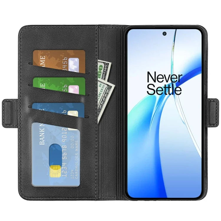 For OnePlus Ace 3V 5G Case Classic Calf Texture Flip Dual Magnetic Clasp Leather Phone Cover