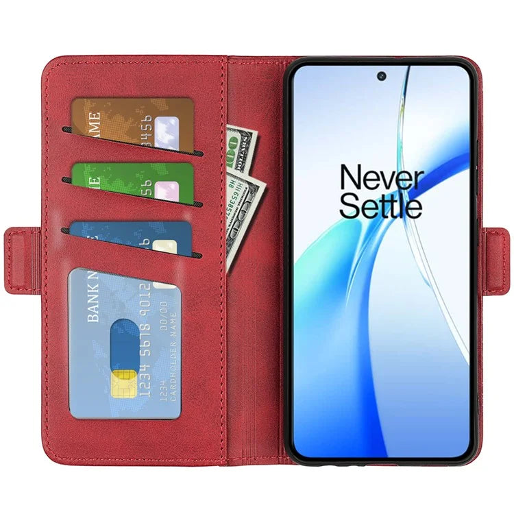 For OnePlus Ace 3V 5G Case Classic Calf Texture Flip Dual Magnetic Clasp Leather Phone Cover