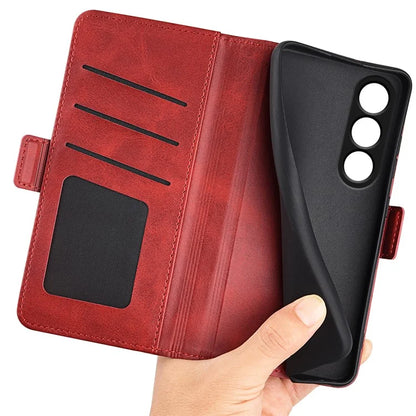 For OnePlus Ace 3V 5G Case Classic Calf Texture Flip Dual Magnetic Clasp Leather Phone Cover