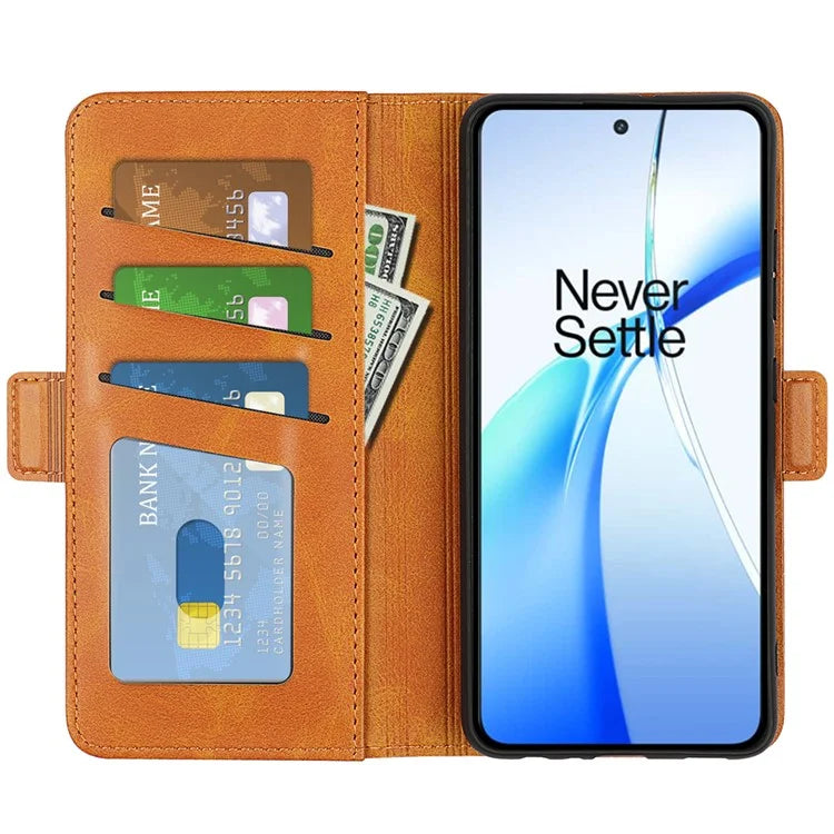 For OnePlus Ace 3V 5G Case Classic Calf Texture Flip Dual Magnetic Clasp Leather Phone Cover