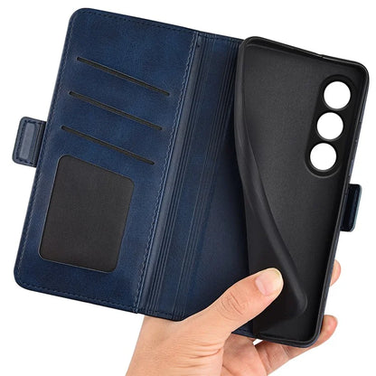 For OnePlus Ace 3V 5G Case Classic Calf Texture Flip Dual Magnetic Clasp Leather Phone Cover