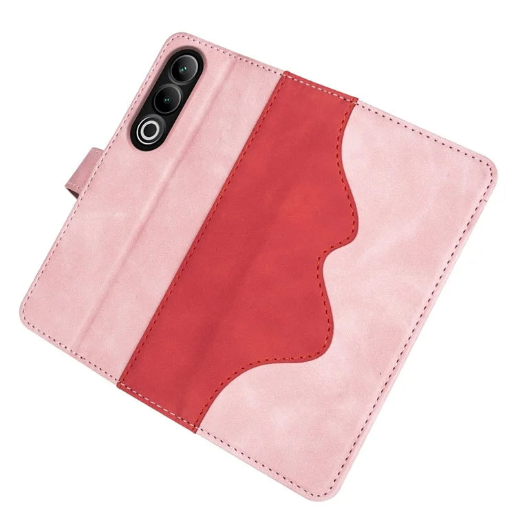 For OnePlus Ace 3V 5G Wallet Case Color Splicing Leather Stand Phone Cover