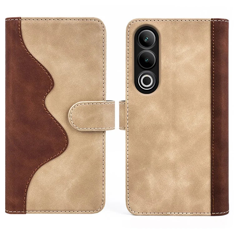 For OnePlus Ace 3V 5G Wallet Case Color Splicing Leather Stand Phone Cover