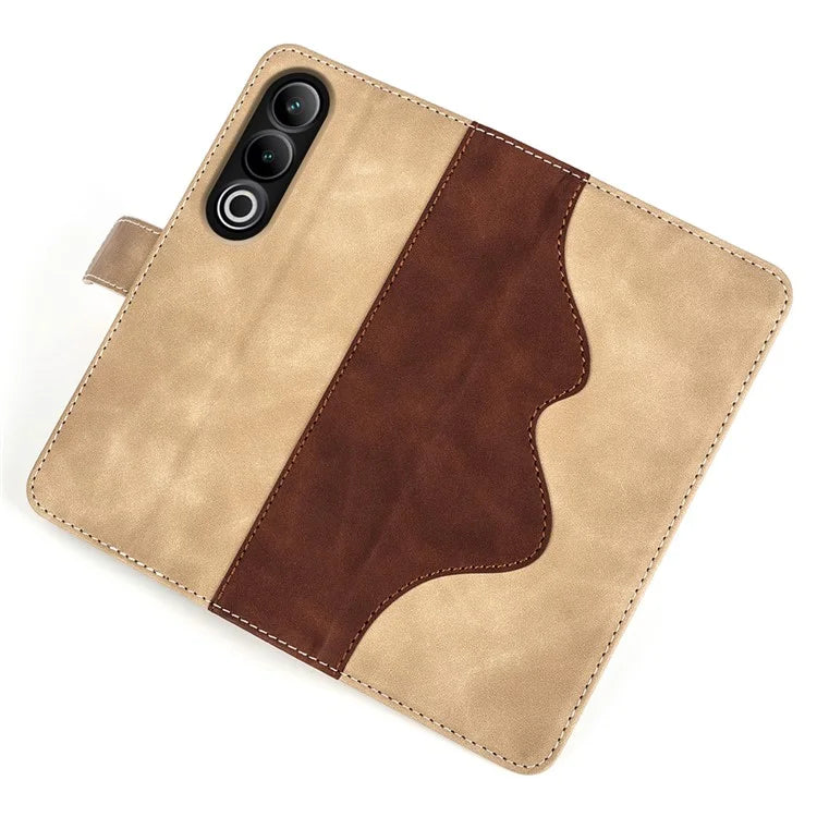For OnePlus Ace 3V 5G Wallet Case Color Splicing Leather Stand Phone Cover