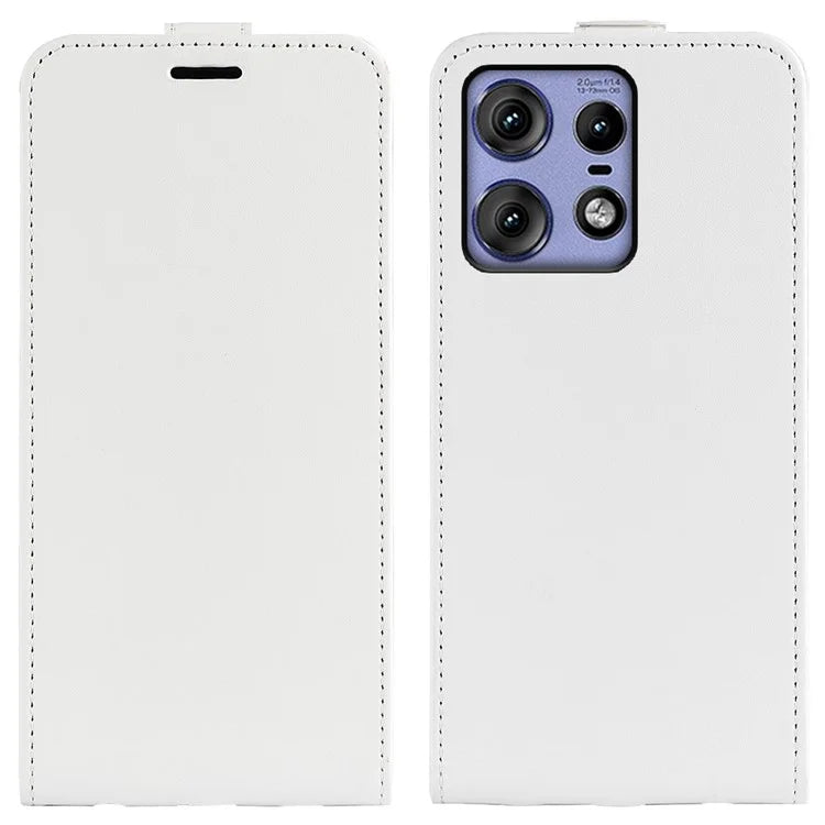 For Motorola Edge 50 Pro 5G Case Vertical Flip Down PU Leather Phone Cover