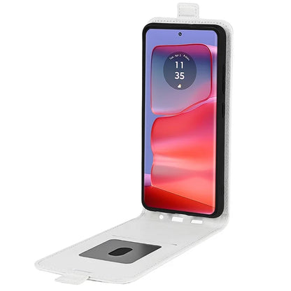 For Motorola Edge 50 Pro 5G Case Vertical Flip Down PU Leather Phone Cover