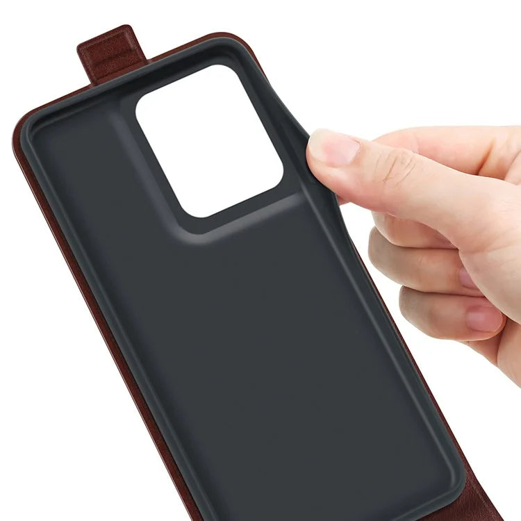 For Motorola Edge 50 Pro 5G Case Vertical Flip Down PU Leather Phone Cover