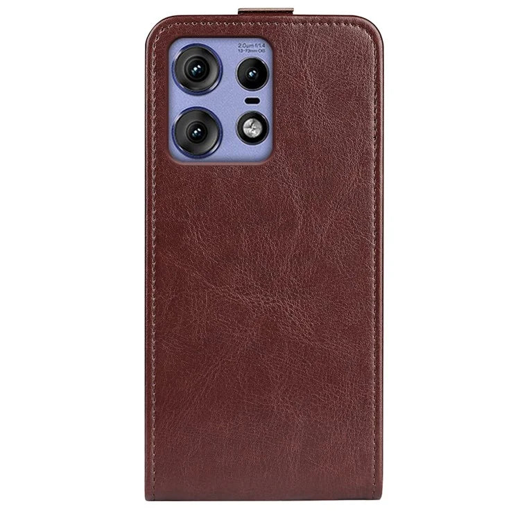 For Motorola Edge 50 Pro 5G Case Vertical Flip Down PU Leather Phone Cover