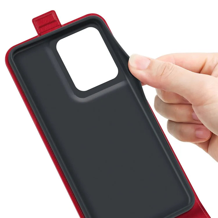 For Motorola Edge 50 Pro 5G Case Vertical Flip Down PU Leather Phone Cover