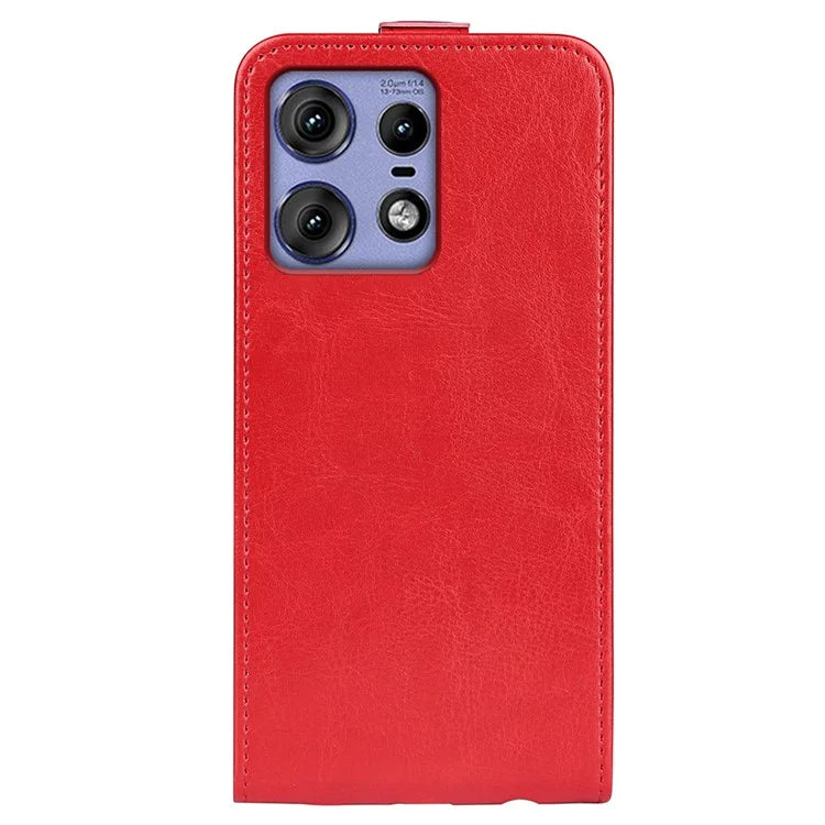 For Motorola Edge 50 Pro 5G Case Vertical Flip Down PU Leather Phone Cover