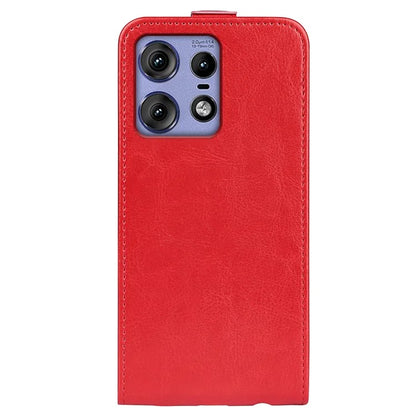 For Motorola Edge 50 Pro 5G Case Vertical Flip Down PU Leather Phone Cover