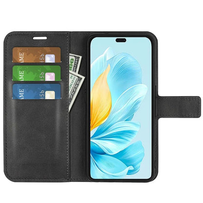 For Honor 200 Lite Case Wallet Card Slots Calf Texture Leather Phone Cover