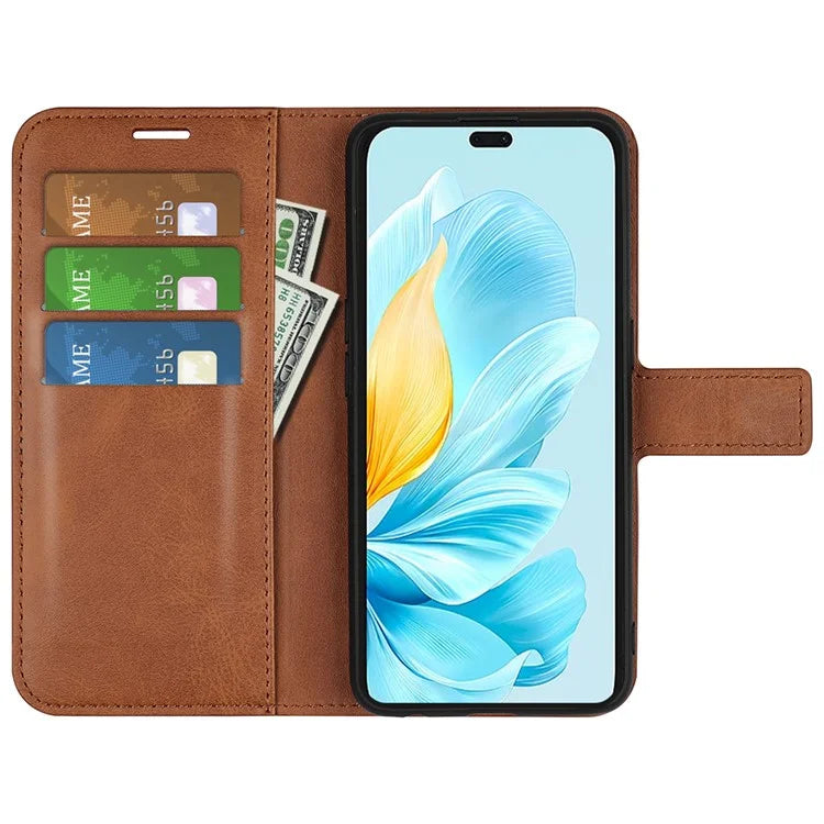 For Honor 200 Lite Case Wallet Card Slots Calf Texture Leather Phone Cover