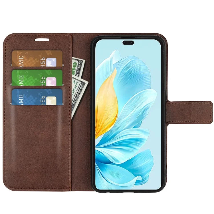 For Honor 200 Lite Case Wallet Card Slots Calf Texture Leather Phone Cover