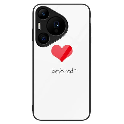 For Huawei Pura 70 Pro / Pura 70 Pro+ Case Pattern Design Tempered Glass Phone Cover