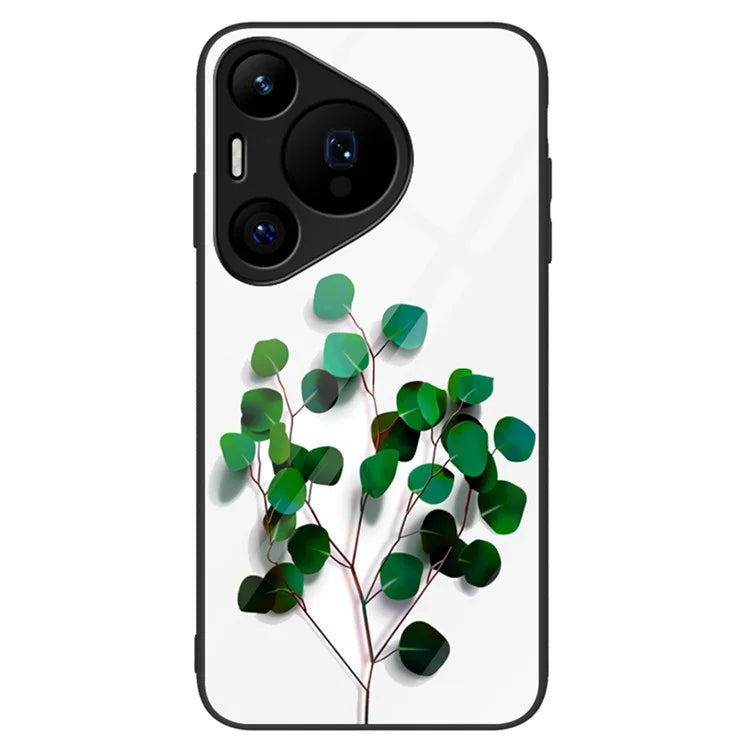 For Huawei Pura 70 Pro / Pura 70 Pro+ Case Pattern Design Tempered Glass Phone Cover