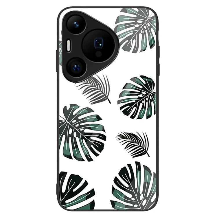 For Huawei Pura 70 Pro / Pura 70 Pro+ Case Pattern Design Tempered Glass Phone Cover