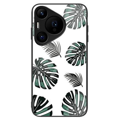 For Huawei Pura 70 Pro / Pura 70 Pro+ Case Pattern Design Tempered Glass Phone Cover