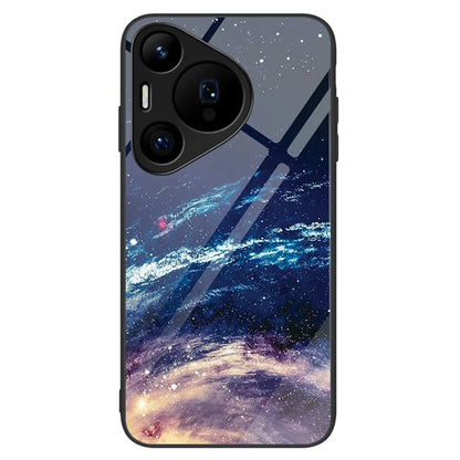 For Huawei Pura 70 Pro / Pura 70 Pro+ Case Pattern Design Tempered Glass Phone Cover