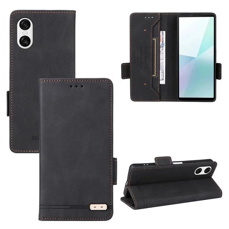 For Sony Xperia 10 VI Case Wallet Folding Stand PU Leather Folio Flip Phone Cover