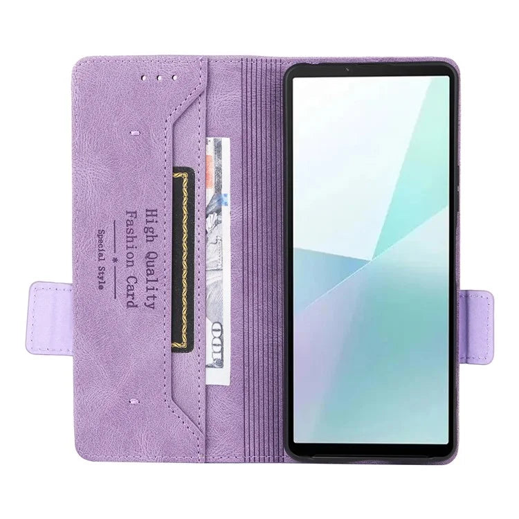 For Sony Xperia 10 VI Case Wallet Folding Stand PU Leather Folio Flip Phone Cover