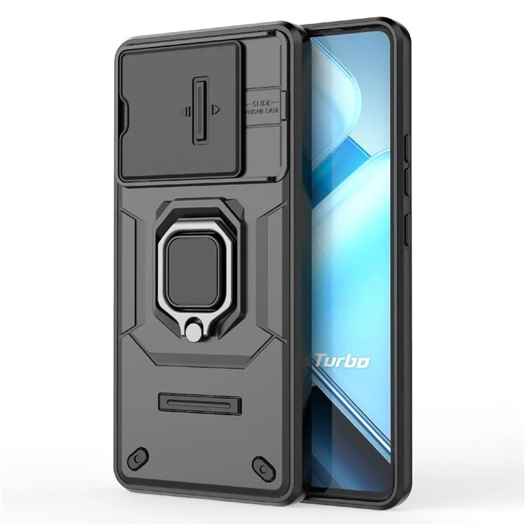 For vivo iQOO Z9 Turbo 5G Phone Cases Wholesale PC+TPU Kickstand Phone Cover with Lens Lid