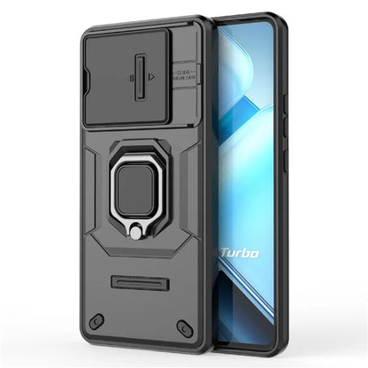 For vivo iQOO Z9 Turbo 5G Phone Cases Wholesale PC+TPU Kickstand Phone Cover with Lens Lid