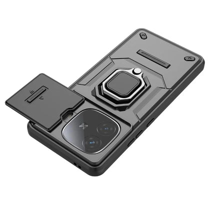 For vivo iQOO Z9 Turbo 5G Phone Cases Wholesale PC+TPU Kickstand Phone Cover with Lens Lid