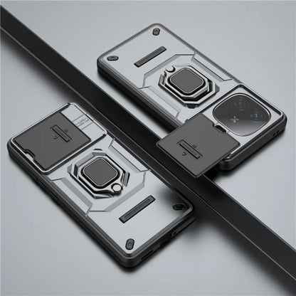 For vivo iQOO Z9 Turbo 5G Phone Cases Wholesale PC+TPU Kickstand Phone Cover with Lens Lid