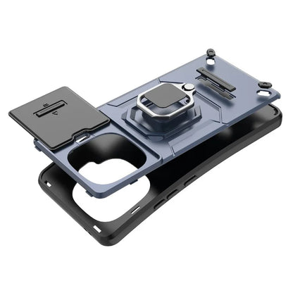 For vivo iQOO Z9 Turbo 5G Phone Cases Wholesale PC+TPU Kickstand Phone Cover with Lens Lid