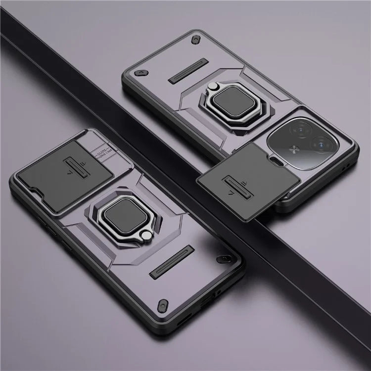 For vivo iQOO Z9 Turbo 5G Phone Cases Wholesale PC+TPU Kickstand Phone Cover with Lens Lid