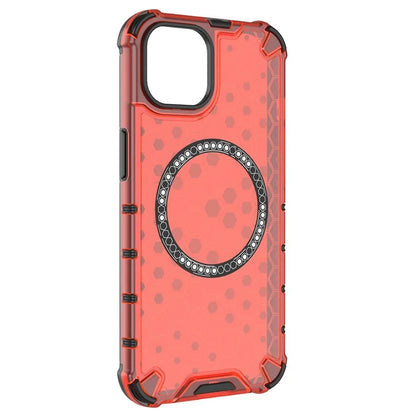 For iPhone 13 Case Compatible with MagSafe TPU+PC Honeycomb Phone Cover