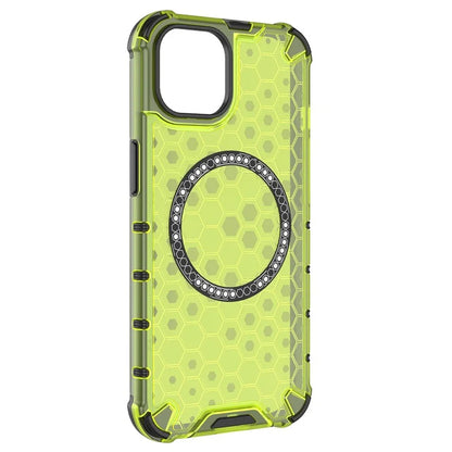For iPhone 13 Case Compatible with MagSafe TPU+PC Honeycomb Phone Cover