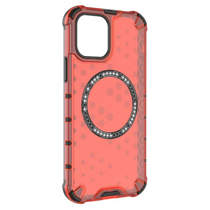 For iPhone 12 / 12 Pro Magnetic Case Honeycomb Anti-Drop TPU+PC Phone Cover