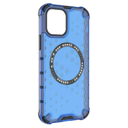 For iPhone 12 / 12 Pro Magnetic Case Honeycomb Anti-Drop TPU+PC Phone Cover